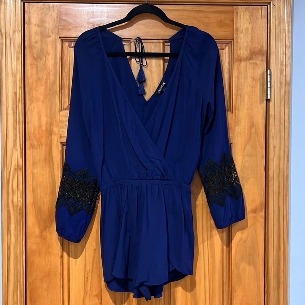 Express Blue Romper Women's Extra Small Size - Picture 6 of 9